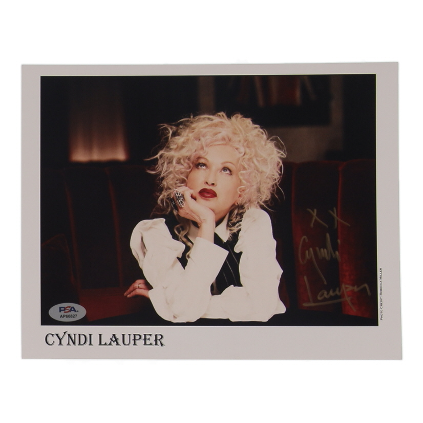 Cyndi Lauper Signed 8x10 Photo Inscribed "XX" (PSA) at PristineAuction.com Cyndi Lauper Signed 8x10 Photo Inscribed "XX" (PSA) at PristineAuction.com