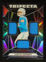 Justin Herbert 2024 Panini Obsidian Trifecta Swatches #18 at PristineAuction.com