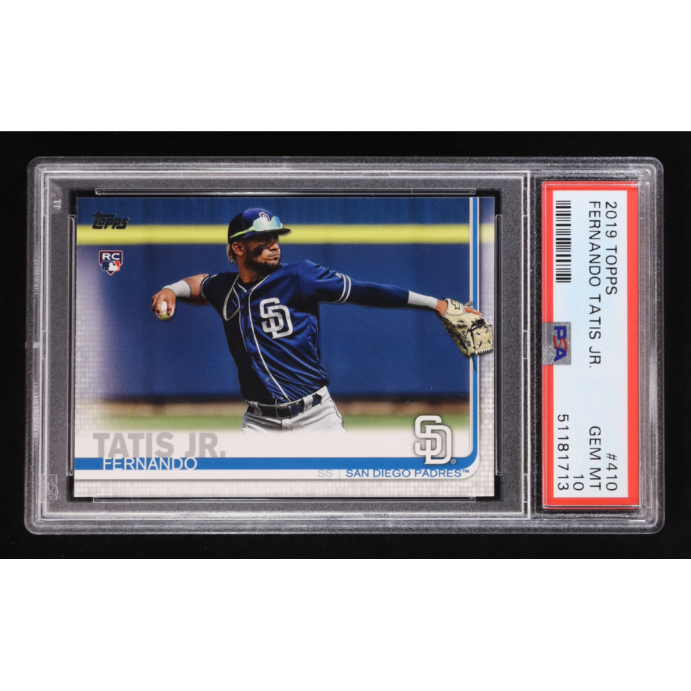 Fernando Tatis Jr. 2019 Topps #410 RC (PSA 10) at PristineAuction.com