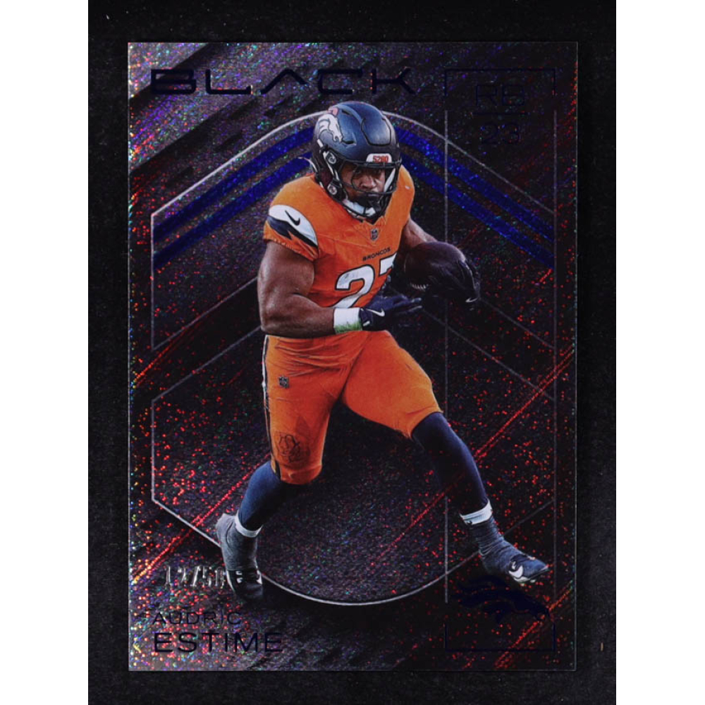 Audric Estime 2025 Panini Black Sapphire #51 #12/50 at PristineAuction.com