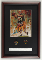 Bart Starr Signed Packers Custom Framed Art Print Display with Stat Plaque & (2) Pins (JSA) at PristineAuction.com