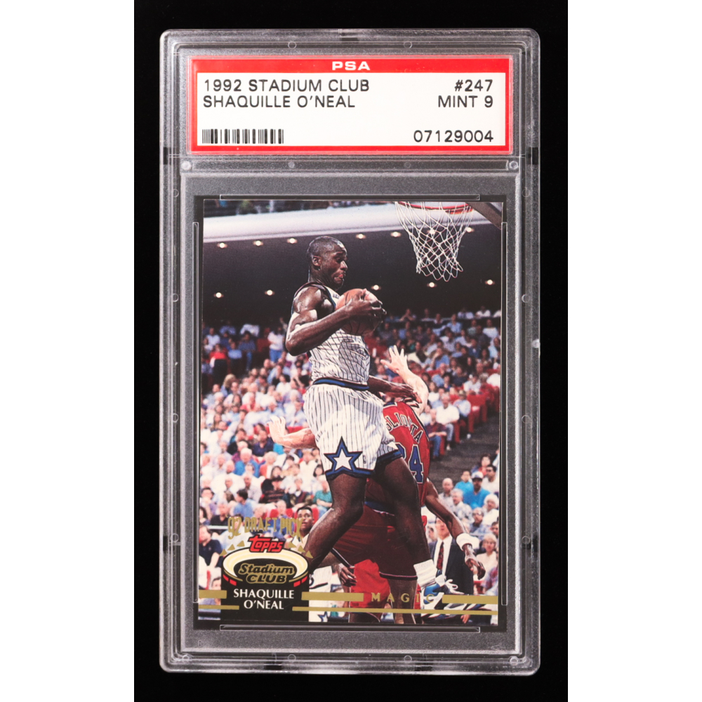 Shaquille O'Neal 1992-93 Stadium Club #247 RC (PSA 9) at PristineAuction.com