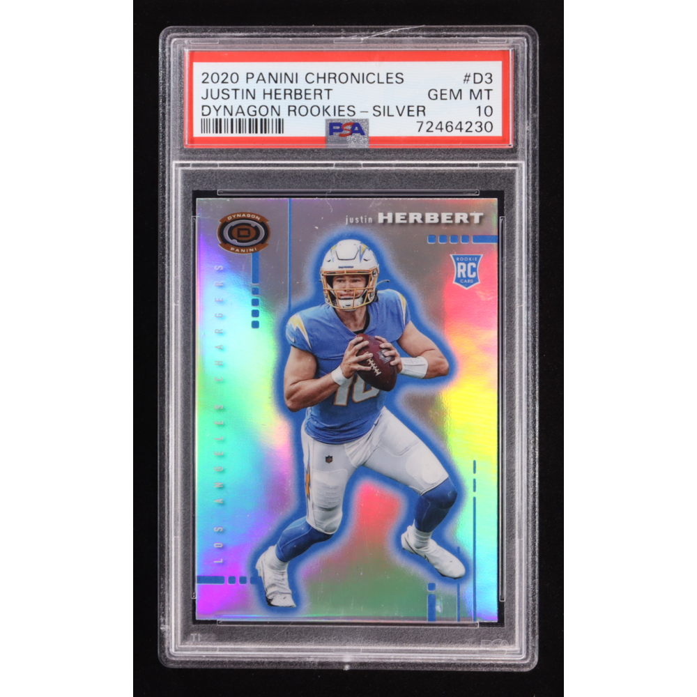 Justin Herbert 2020 Dynagon Rookies Silver #3 RC (PSA 10) at PristineAuction.com