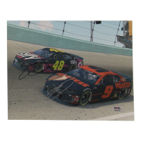Jimmie Johnson & Chase Elliott Signed NASCAR 8x10 Photo (PSA) at PristineAuction.com