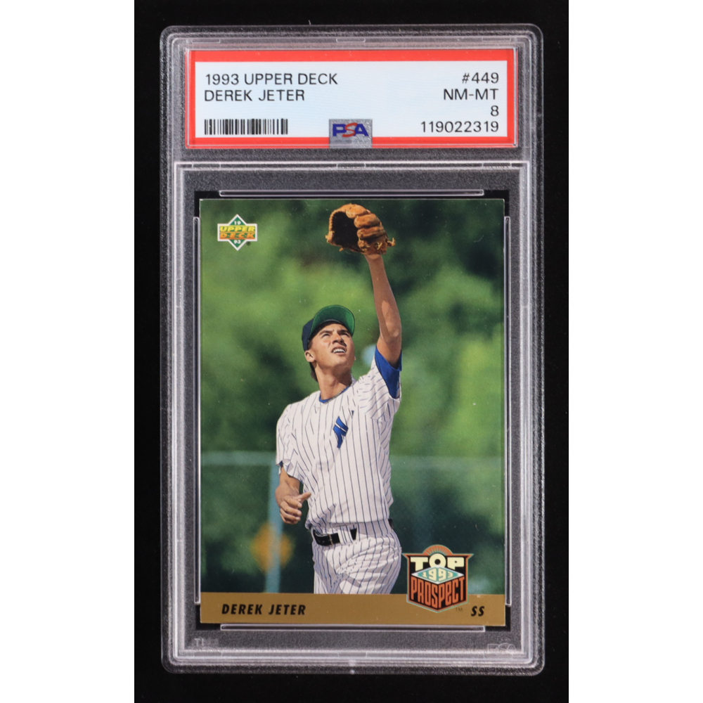 Derek Jeter 1993 Upper Deck #449 RC (PSA 8) at PristineAuction.com