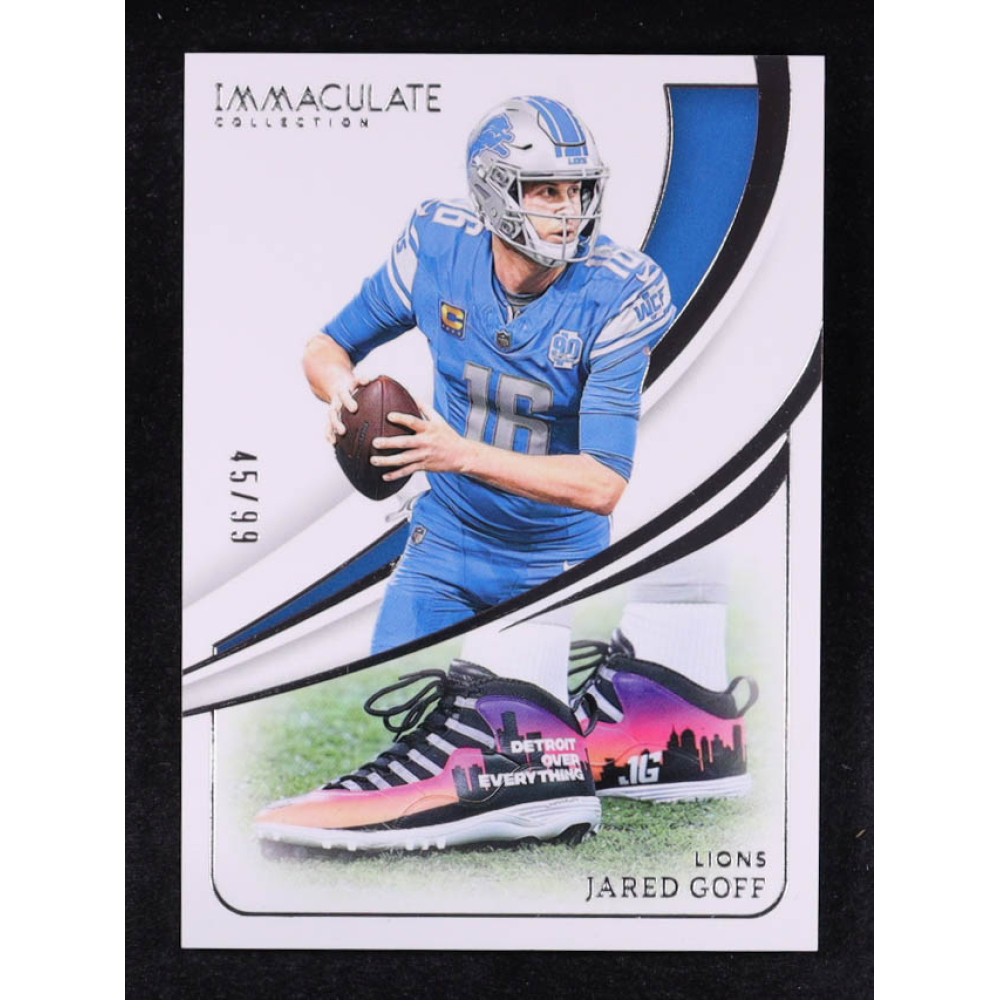 Jared Goff 2024 Immaculate Collection CLEAT #66 #45/99 at PristineAuction.com