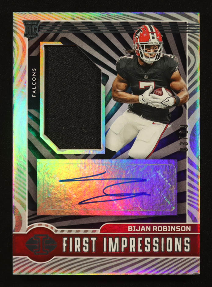 Bijan Robinson 2023 Panini Illusions Blue #103 #83/99 RC at PristineAuction.com Bijan Robinson 2023 Panini Illusions Blue #103 #83/99 RC at PristineAuction.com