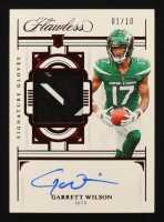 Garrett Wilson 2022 Panini Flawless Signature Gloves Ruby #9 01/10 RC at PristineAuction.com