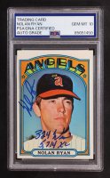 Nolan Ryan Signed 1972 Topps Inscribed "324 Wins 5,714 K'S" #595 (PSA | Autograph Graded PSA 10) at PristineAuction.com
