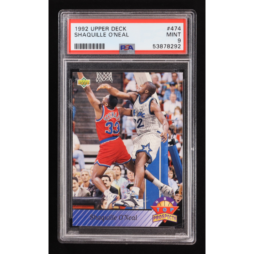 Shaquille O'Neal 1992-93 Upper Deck #474 TP RC (PSA 9) at PristineAuction.com