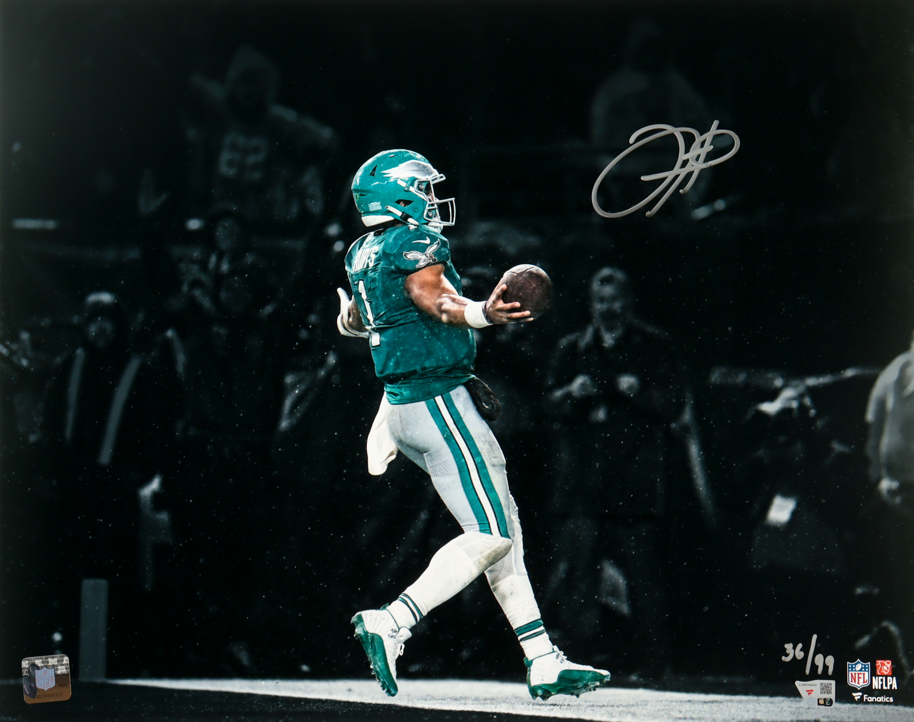 Jalen Hurts Signed Eagles 16x20 Photo (Fanatics) at PristineAuction.com Jalen Hurts Signed Eagles 16x20 Photo (Fanatics) at PristineAuction.com
