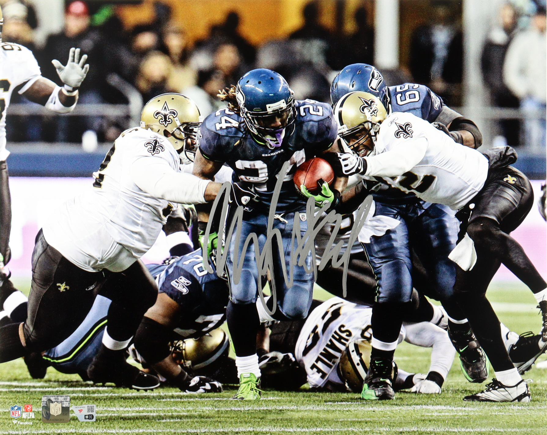 Marshawn Lynch Signed Seahawks 16x20 Photo (Fanatics) at PristineAuction.com Marshawn Lynch Signed Seahawks 16x20 Photo (Fanatics) at PristineAuction.com