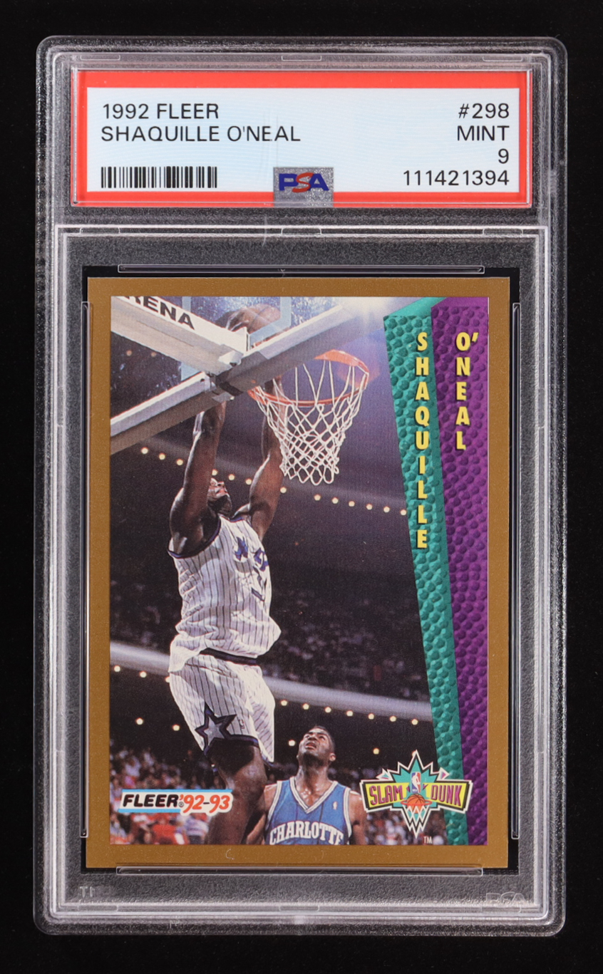 Shaquille O'Neal 1992-93 Fleer #298 RC (PSA 9) at PristineAuction.com Shaquille O'Neal 1992-93 Fleer #298 RC (PSA 9) at PristineAuction.com