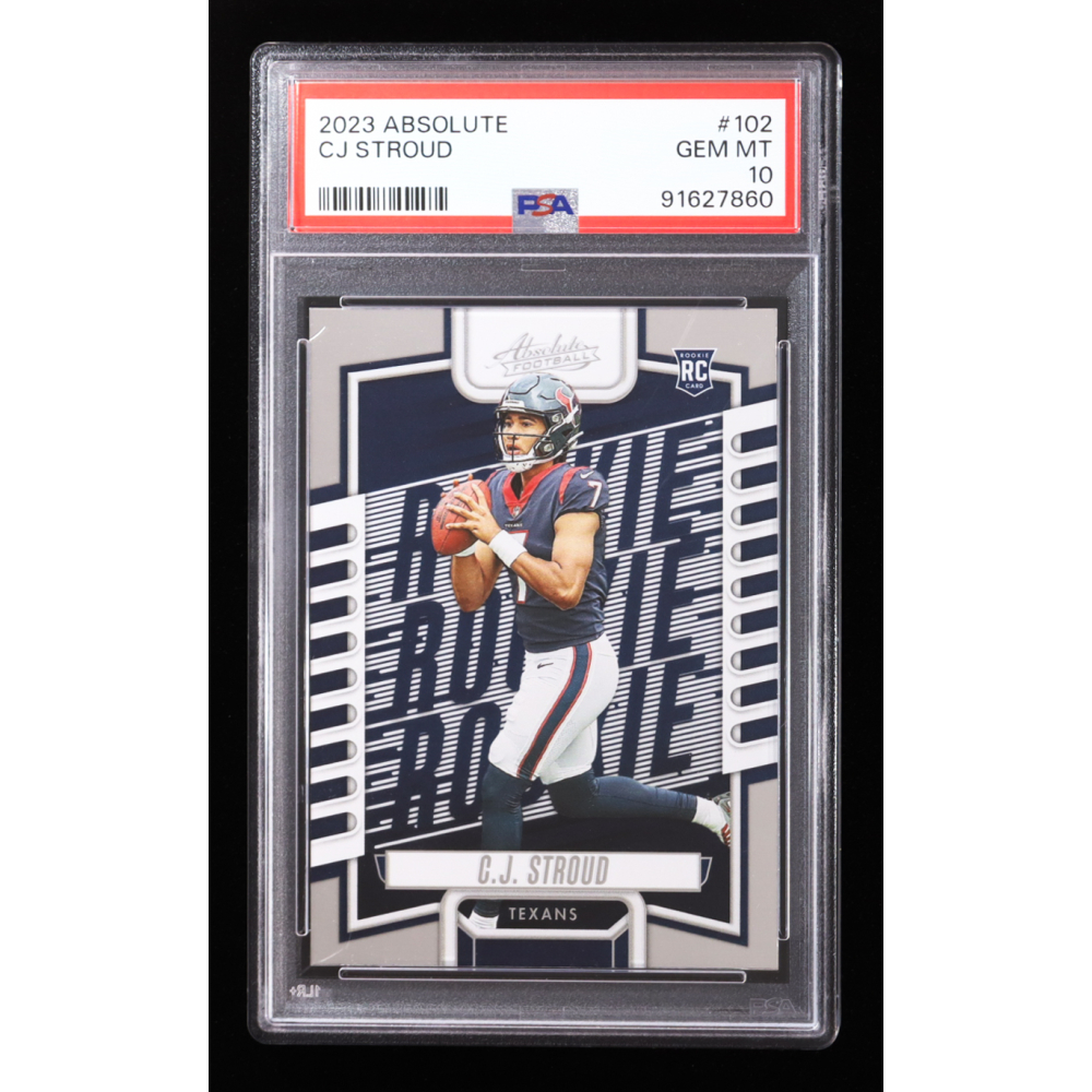 CJ Stroud 2023 Panini Absolute #102 RC (PSA 10) at PristineAuction.com