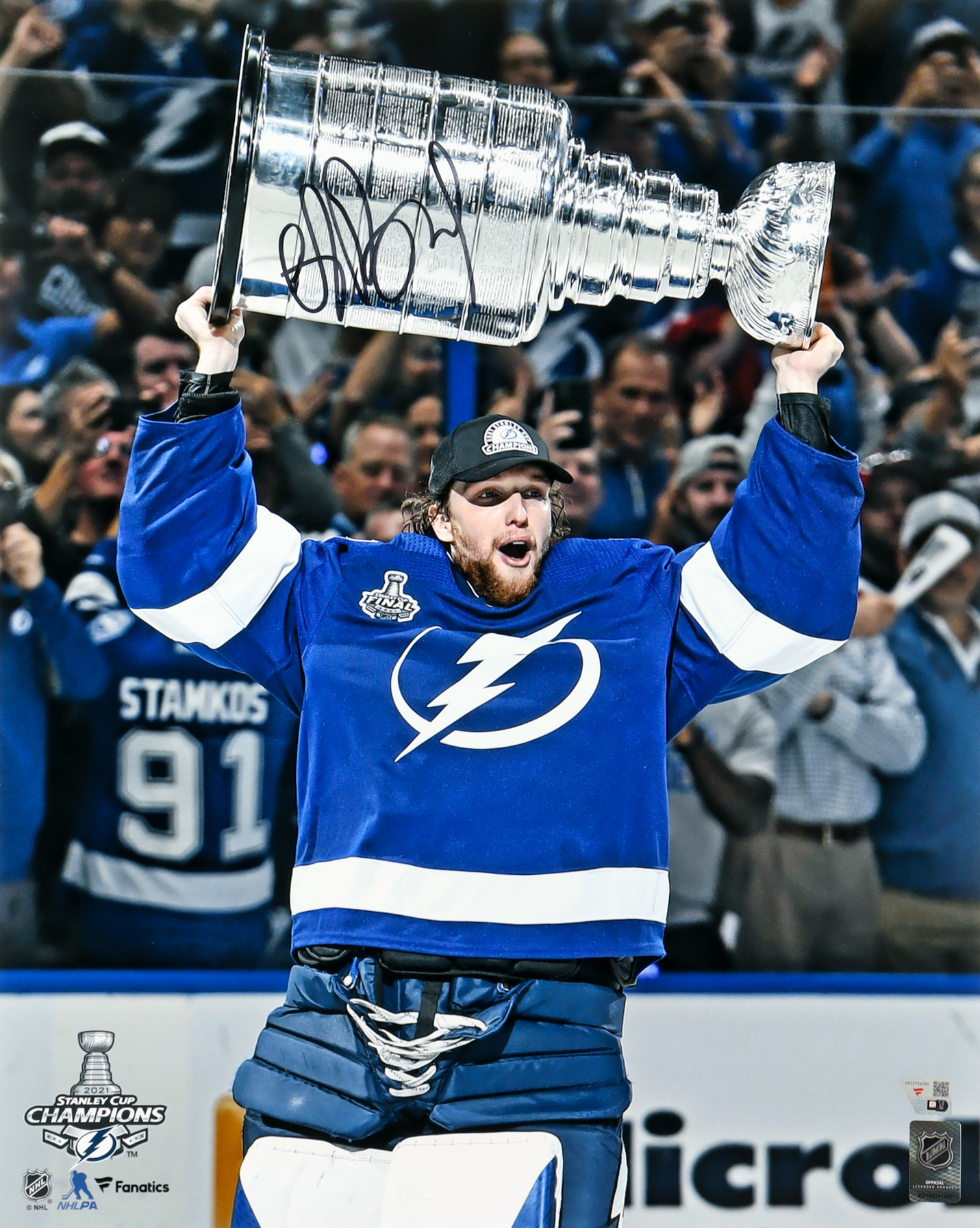 Andrei Vasilevskiy Signed Lightning 16x20 Photo (Fanatics) at PristineAuction.com Andrei Vasilevskiy Signed Lightning 16x20 Photo (Fanatics) at PristineAuction.com