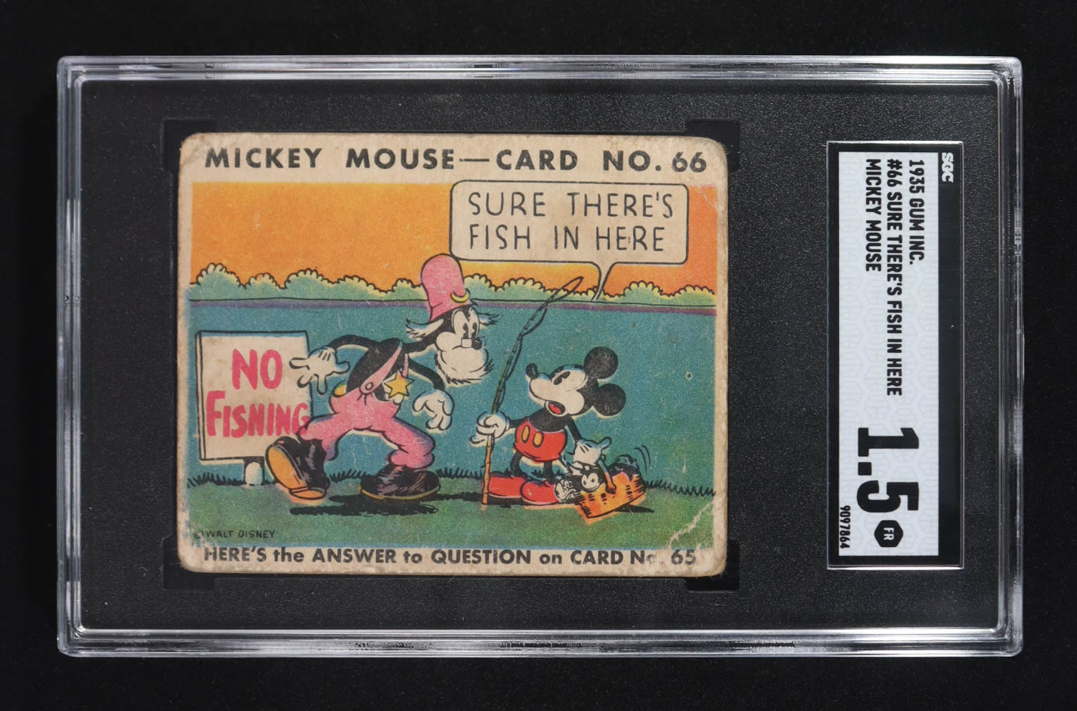 Mickey Mouse 1935 Gum Inc. R89 #66 Sure There's Fish.. (SGC 1.5) at PristineAuction.com Mickey Mouse 1935 Gum Inc. R89 #66 Sure There's Fish.. (SGC 1.5) at PristineAuction.com