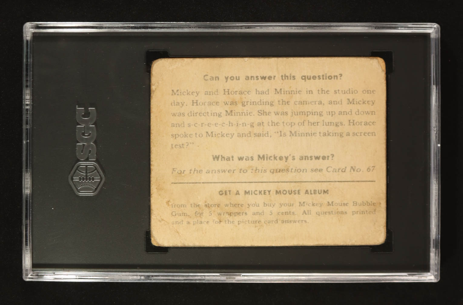 Mickey Mouse 1935 Gum Inc. R89 #66 Sure There's Fish.. (SGC 1.5) at PristineAuction.com Mickey Mouse 1935 Gum Inc. R89 #66 Sure There's Fish.. (SGC 1.5) at PristineAuction.com