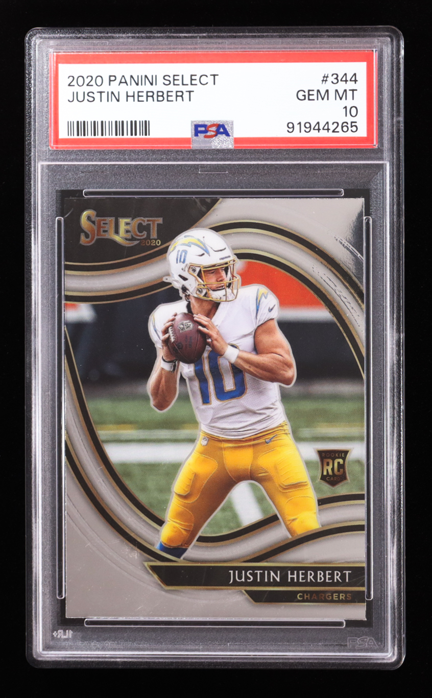 Justin Herbert 2020 Panini Select #344 RC (PSA 10) at PristineAuction.com Justin Herbert 2020 Panini Select #344 RC (PSA 10) at PristineAuction.com