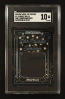 Bruce Willis 2022 Leaf Pop Century Metal Star Studded Swatches Platinum Blue #SSS10 #21/25 (SGC 10) at PristineAuction.com
