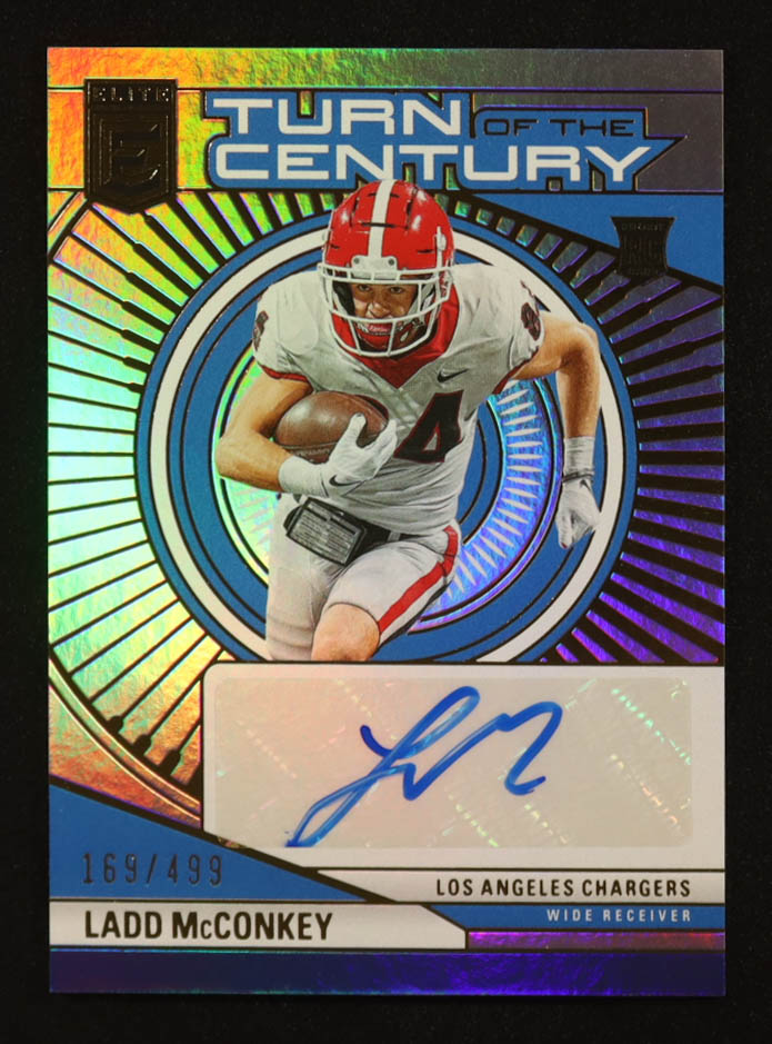 Ladd McConkey 2024 Elite Turn of the Century Autographs #59 #169/499 RC at PristineAuction.com Ladd McConkey 2024 Elite Turn of the Century Autographs #59 #169/499 RC at PristineAuction.com