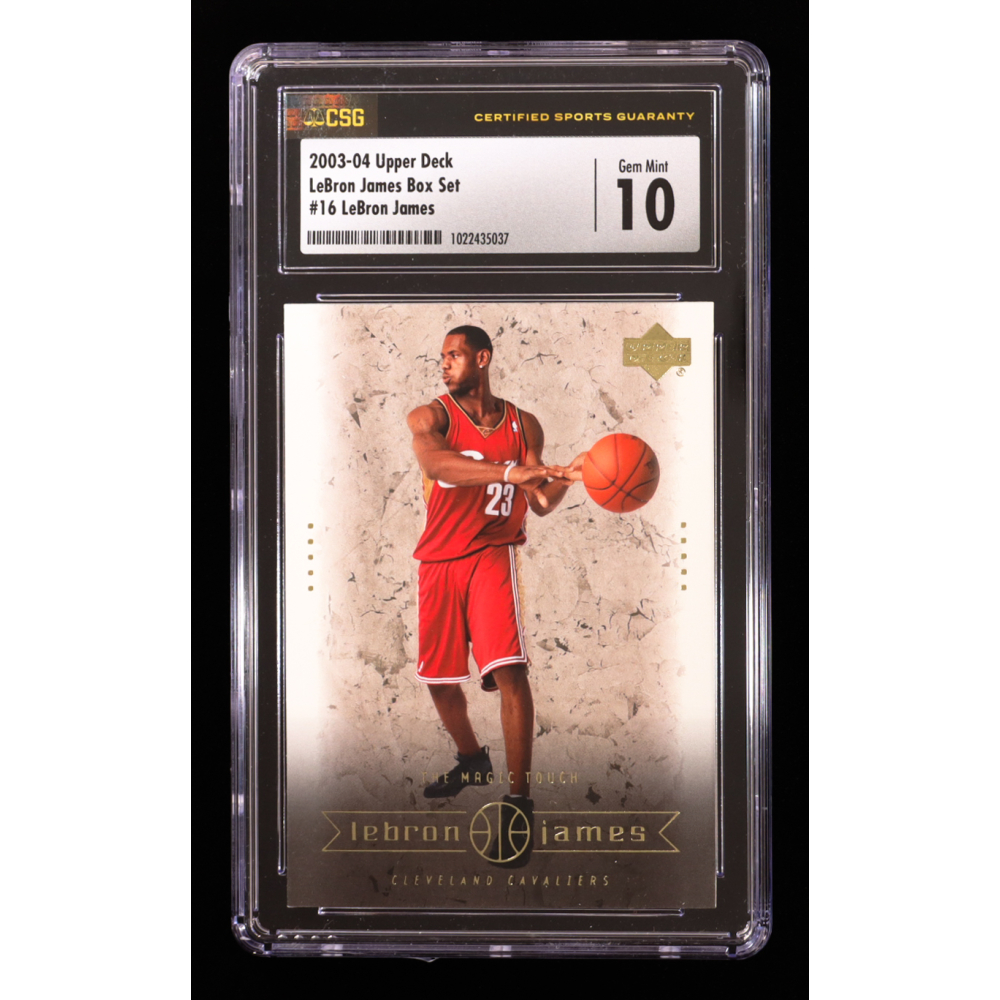 LeBron James 2003 Upper Deck LeBron James Box Set #16 RC (CSG 10) at PristineAuction.com