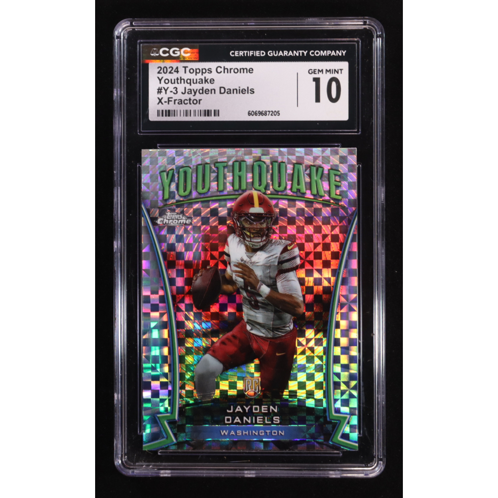 Jayden Daniels 2024 Topps Chrome Youthquake Xfractors #Y3 RC (CGC 10) at PristineAuction.com