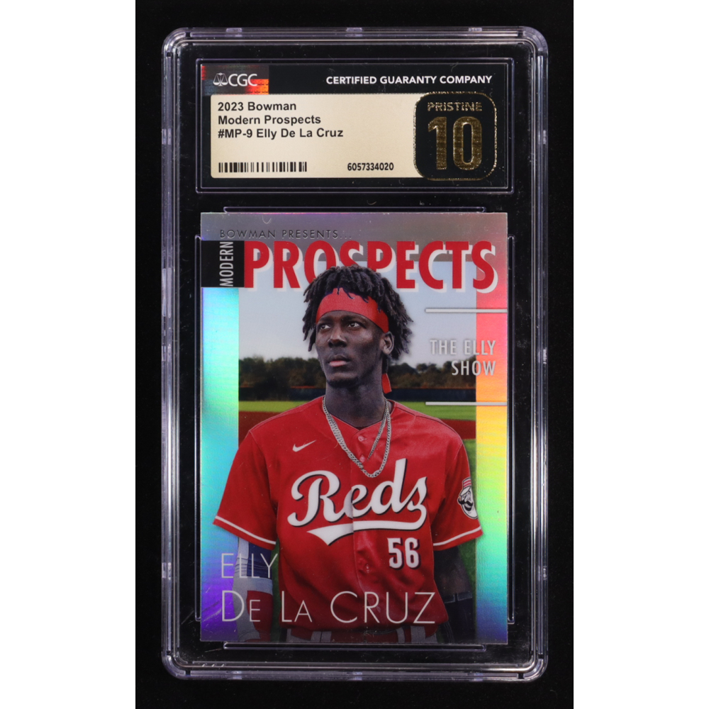 Elly De La Cruz 2023 Bowman Chrome Modern Prospect #MP9 RC (CGC 10 | Pristine Black Label) at PristineAuction.com