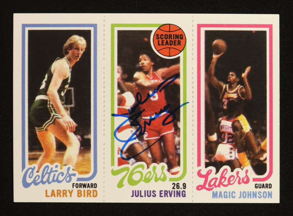 Julius Erving Signed 1980-81 Topps #6 (Beckett) at PristineAuction.com Julius Erving Signed 1980-81 Topps #6 (Beckett) at PristineAuction.com