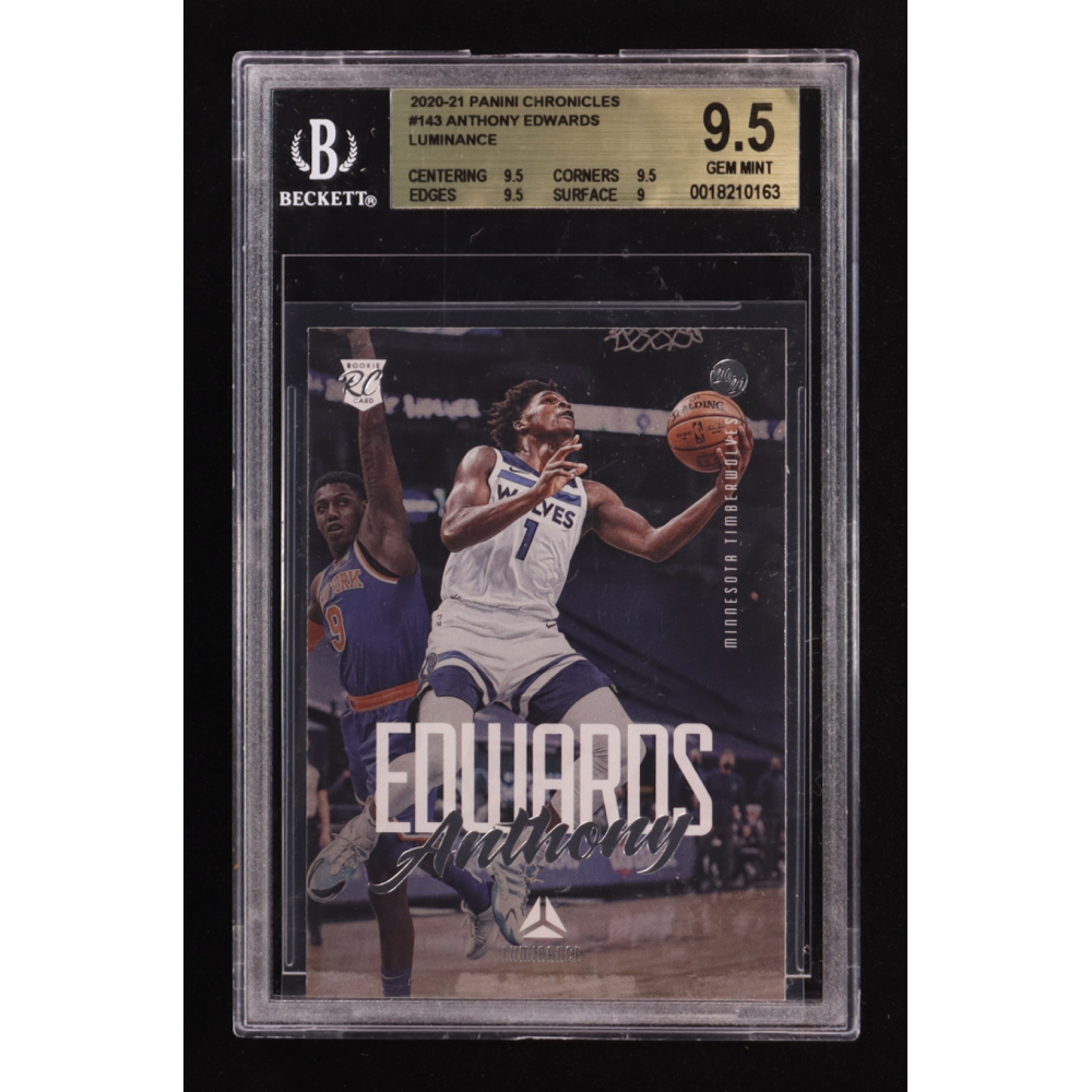 Anthony Edwards 2020-21 Panini Chronicles #143 Luminance RC (BGS 9.5) at PristineAuction.com