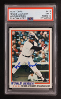Reggie Jackson Signed 1978 Topps World Series #413 (PSA 7 | Autograph Graded PSA 10) at PristineAuction.com