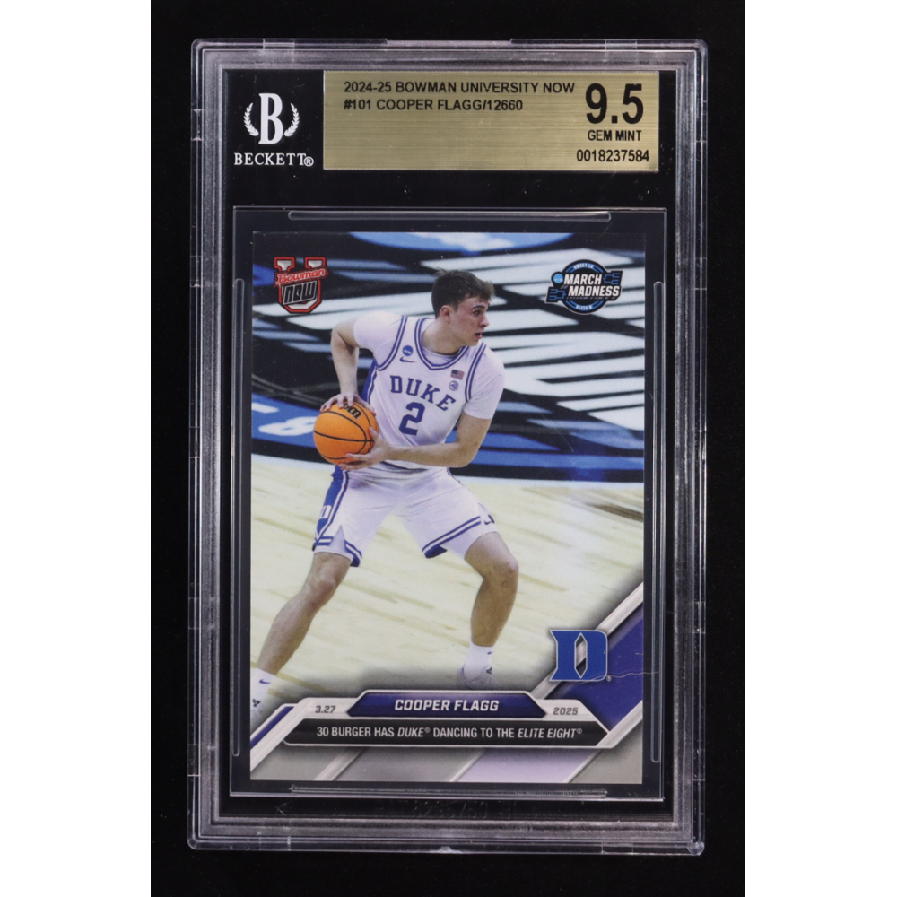 Cooper Flagg 2024-25 Bowman University Now #101 RC (BGS 9.5) at PristineAuction.com