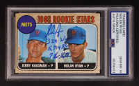 Nolan Ryan Signed 1968 Topps Rookie Stars Inscribed "324 Wins 5,714 K'S And 7 No-Hitters" #177 RC (PSA | Autograph Graded PSA 10) at PristineAuction.com