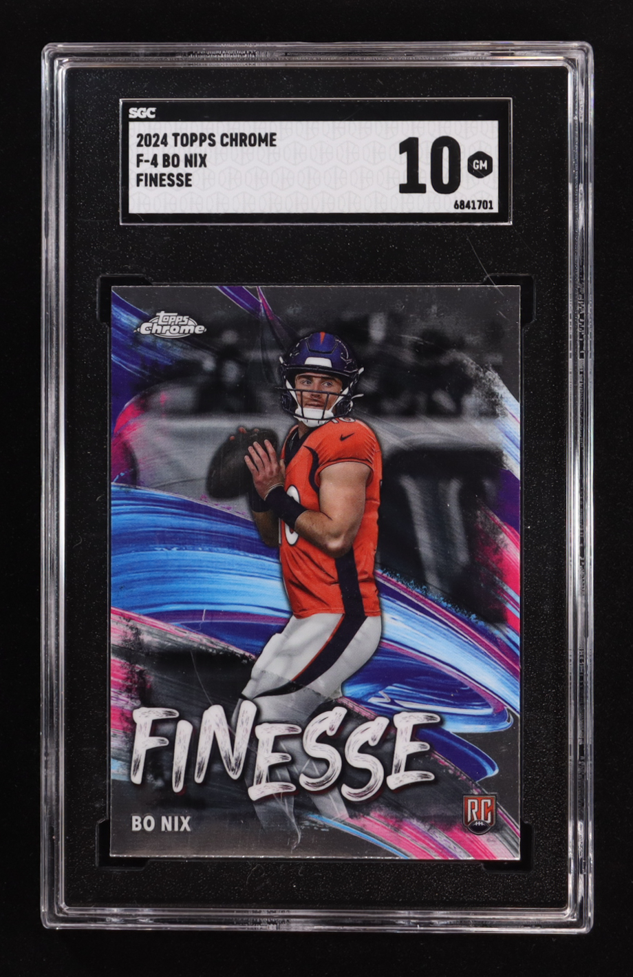 Bo Nix 2024 Topps Chrome Finesse #F4 RC (SGC 10) at PristineAuction.com Bo Nix 2024 Topps Chrome Finesse #F4 RC (SGC 10) at PristineAuction.com