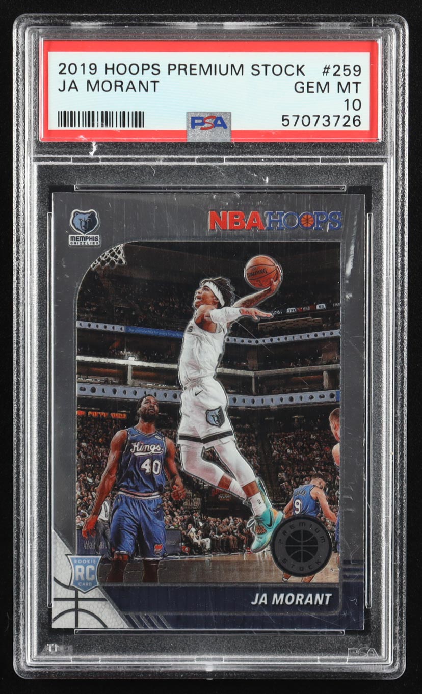 Ja Morant 2019-20 Hoops Premium Stock #259 RC (PSA 10) at PristineAuction.com Ja Morant 2019-20 Hoops Premium Stock #259 RC (PSA 10) at PristineAuction.com
