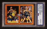 Larry Bird / Magic Johnson Signed 1994 NBA Hoops Skybox #MB1 (PSA | Autograph Graded PSA 10) at PristineAuction.com