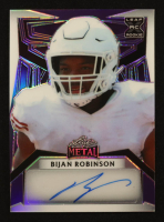Bijan Robinson 2023 Leaf Metal Portrait Autographs Mojo Purple #PABR1 #4/5 RC at PristineAuction.com