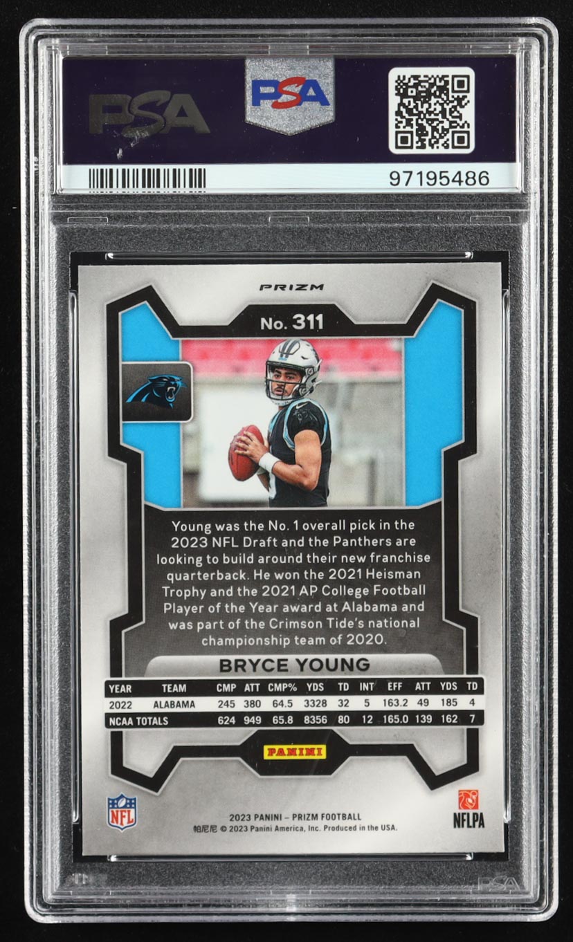 Bryce Young 2023 Panini Prizm Prizms Orange Disco #311 RC (PSA 10) at PristineAuction.com Bryce Young 2023 Panini Prizm Prizms Orange Disco #311 RC (PSA 10) at PristineAuction.com