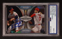 Nolan Ryan Signed 2019 Topps Chrome Greatness Returns With Shohei Ohtani Inscribed "The Ryan Express" #GRE-3 (PSA | Autograph Graded PSA 9) at PristineAuction.com