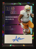 Audric Estime 2024 Leaf Pro Set Pure Clear Choice Crystal Auto #CCAE1 #2/2 at PristineAuction.com
