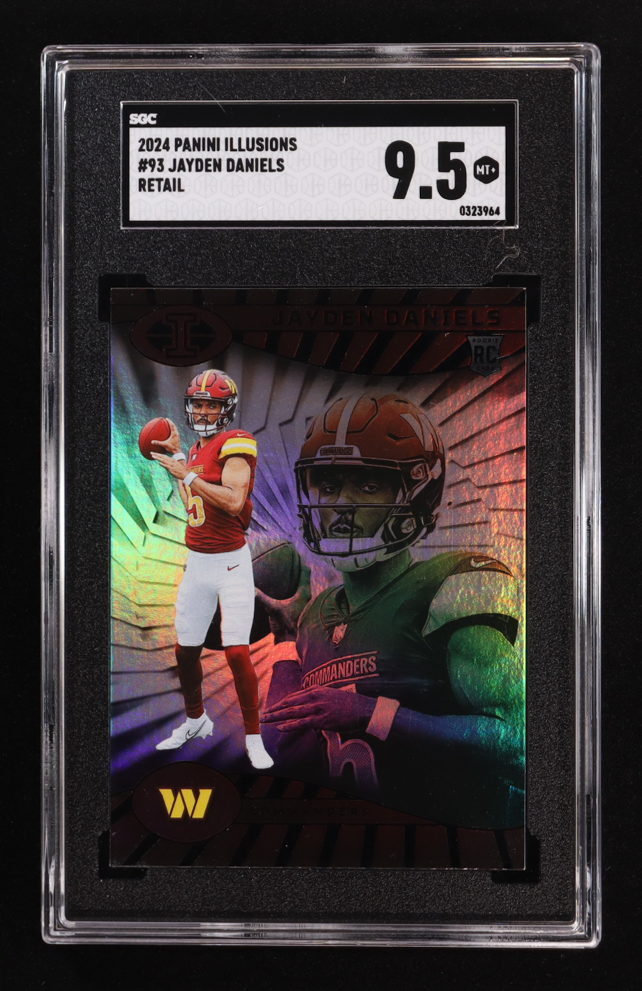 Jayden Daniels 2024 Panini Illusions Retail #93 RC (SGC 9.5) at PristineAuction.com Jayden Daniels 2024 Panini Illusions Retail #93 RC (SGC 9.5) at PristineAuction.com