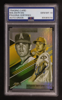 Nolan Ryan Signed 2019 Topps Fire Lasting Legacies Gold With Shohei Ohtani #LL-15 (PSA | Autograph Graded PSA 10) at PristineAuction.com