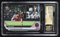 Lionel Messi 2025 Topps Now MLS Black Foil #120 #04/10 (CGC 10) at PristineAuction.com