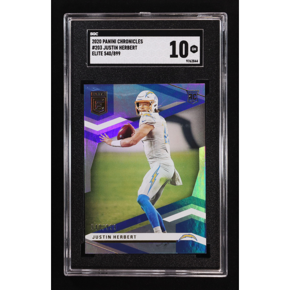 Justin Herbert 2020 Elite #203 #540/999 CHRONICLES RC (SGC 10) at PristineAuction.com