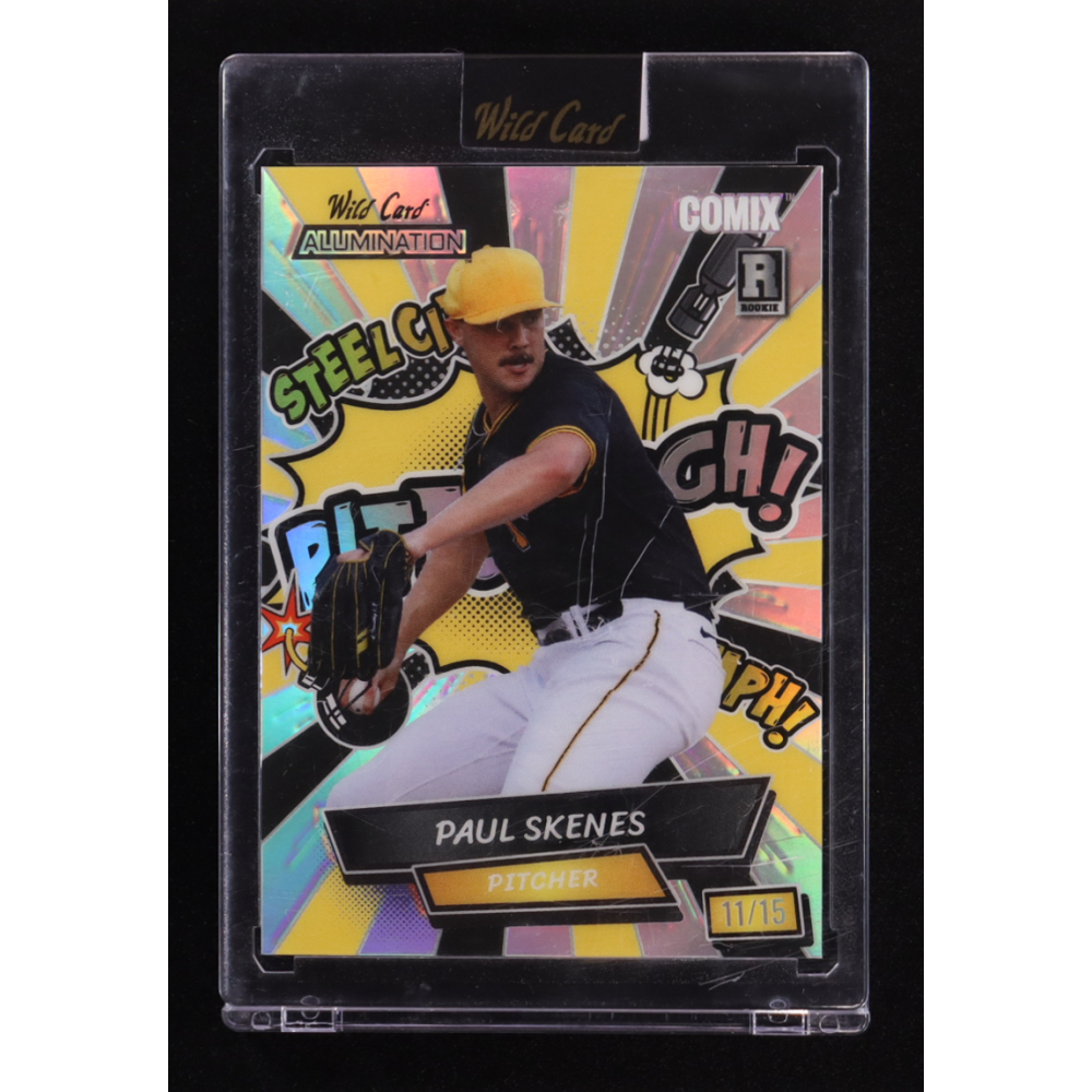 Paul Skenes 2024 Wild Card Alumination Comix PITTSBURGH! Silver Rainbow Foil #ACYP-PS2 #11/15 RC at PristineAuction.com
