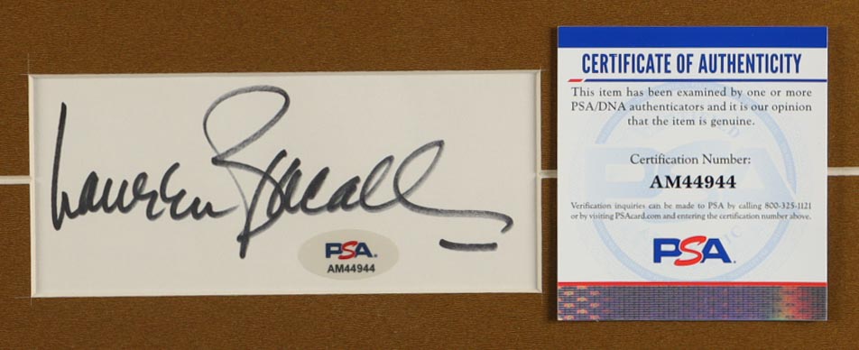 Lauren Bacall Signed "Key Largo" Custom Framed Cut Display (PSA) at PristineAuction.com Lauren Bacall Signed "Key Largo" Custom Framed Cut Display (PSA) at PristineAuction.com