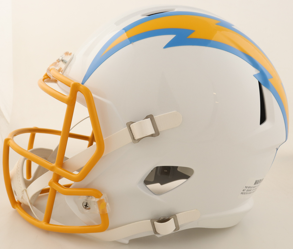 LaDainian Tomlinson Signed Chargers Full-Size Speed Helmet Inscribed "HOF 17" (Beckett) at PristineAuction.com LaDainian Tomlinson Signed Chargers Full-Size Speed Helmet Inscribed "HOF 17" (Beckett) at PristineAuction.com