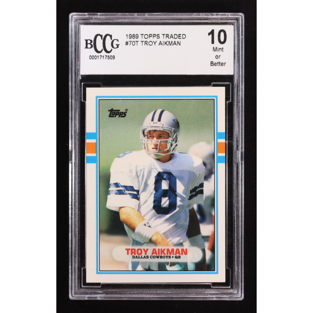 Troy Aikman 1989 Topps Traded #70T RC (BCCG 10) at PristineAuction.com