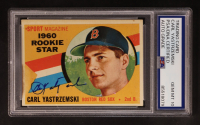 Carl Yastrzemski Signed 1960 Topps #148 RC (PSA | Autograph Graded PSA 10) at PristineAuction.com