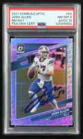 Josh Allen Signed 2021 Donruss Optic Rocket #53 (PSA 8 | Autograph Graded PSA 10) at PristineAuction.com