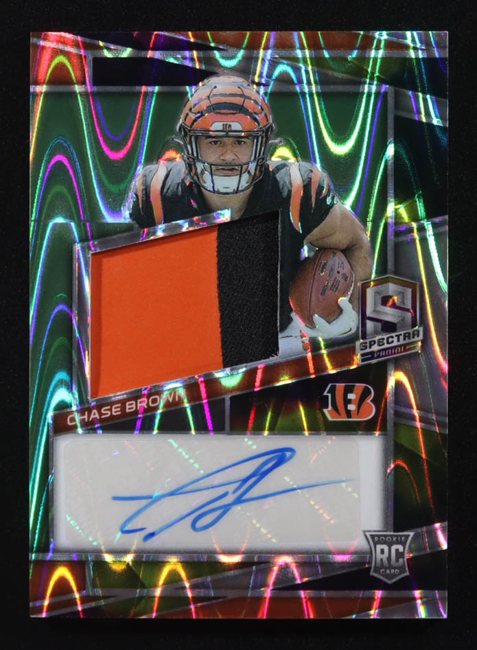 Chase Brown 2023 Panini Spectra Supernova #205 #20/70 RC at PristineAuction.com Chase Brown 2023 Panini Spectra Supernova #205 #20/70 RC at PristineAuction.com
